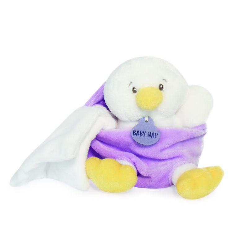  - peluche poussin dans son oeuf - violet 15 cm 